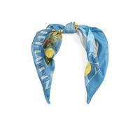 Blue Pañuelo de seda y algodón con paisaje TALLA ÚNICA