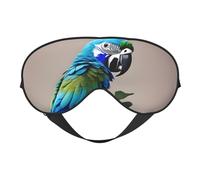 Blue Parrot Hugging - 1 máscara de ojos estampada, suave y opaca, para mujeres y hombres, para dormir toda la noche, viajes