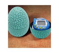 (Blue Pet Machine)Paquete de huevos agrietados juguete electrónico para mascotas consola de juegos retro llavero de regalo nostálgico