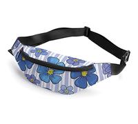 Blue Petals Flower Boxer Sharpei Cachorro con Rosas Riñonera, Riñonera Deportiva para niños Adultos para Hombres y Mujeres