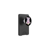 Blue Pig Retrato Animal Lover Graphic Gafas Rosa Floral PopSockets PopWallet para MagSafe
