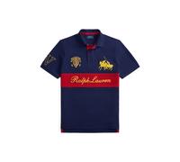 Blue Polo de piqué con escudo Classic Fit XS