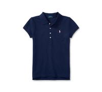 Blue Polo de piqué de algodón elástico S
