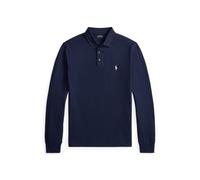 Blue Polo de piqué elástico Custom Slim Fit S