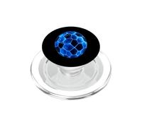 Blue Polygonal Soccer Ball Design PopSockets PopGrip para MagSafe