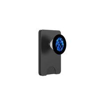Blue Polygonal Soccer Ball Design PopSockets PopWallet para MagSafe