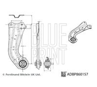 BLUE PRINT Brazo De Suspensión Trasero Derecho Medio Para Toyota C-HR