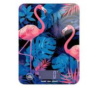 Blue Rainforest Flamingo - Báscula de cocina pequeña para conteo de calorías, 11 libras/1 onzas, báscula de cocina de 5 kg/5 g con 4 unidades para hornear asar Keto (pilas no incluidas)