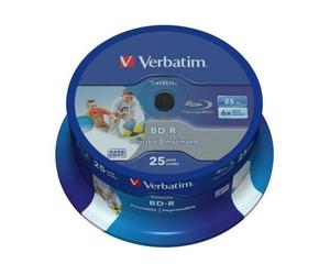 Blue-Ray BD-R Verbatim 43811 Imprimible 6X/ Tarrina-25uds