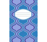 Blue Retro Geometric Waves Journal: A calm notebook for planning, ideas and personal thoughts