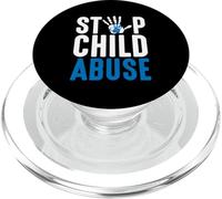 Blue Ribbon Stop Child Abuse Prevention Month Concientización PopSockets PopGrip para MagSafe