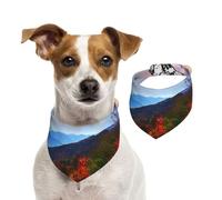 Blue Ridge - Bufanda para mascotas con estampado de montañas suaves y cómodas, accesorio de vacaciones para Navidad, cálido y elegante regalo