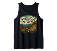 Blue Ridge Parkway Mountains Drive Travel Carolina del Norte Camiseta sin Mangas