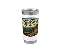 Blue Ridge Parkway Mountains Drive Travel Carolina del Norte Vaso térmico de acero inoxidable de doble pared