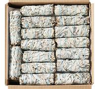 BLUE RIVER SAGE Paquete de 20 palitos de Salvia Blanca ~ Paquetes de Salvia cultivada de Forma sostenible de 4 Pulgadas para Manchas, Ceremonias, Uso Espiritual, Limpieza del hogar y la Oficina o