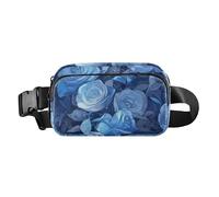 Blue Rose Broken Sense - Riñonera moderna para hombres y mujeres, resistente al agua, accesorio de viaje con correa ajustable para viajes, gimnasio y trabajo, Blue Rose Broken Sense, 1 size