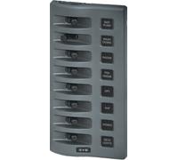 Blue Sea Systems 4309 WeatherDeck Panel de interruptores impermeable de 8 posiciones de 12 V CC