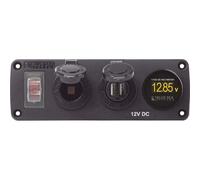 Blue Sea Systems 4366 Panel Acc H2O USB SCKT & VMETER