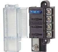 Blue Sea Systems 5045 ST Blade Fuse Block Compact 4 Circuito con tapa