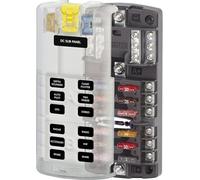 Blue Sea Systems Bloque de fusibles STB 12SPLIT W/GND/CVR, Unisex, con Funda, Talla única