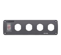 Blue Sea Systems Panel de accesorios resistente al agua, 4 enchufes en blanco, gris (4369)