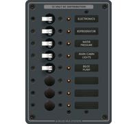 Blue Sea Systems Panel de distribución de CC de Metal Tradicional, 8 Posiciones, Unisex, Negro, 8 Positions