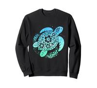 Blue Sea Turtle Mandala Bohemio Océano Wildlife Art Sudadera