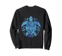 Blue Sea Turtle Mandala Bohemio Océano Wildlife Art Sudadera