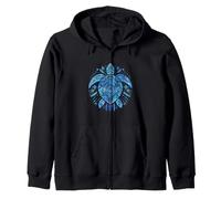 Blue Sea Turtle Mandala Bohemio Océano Wildlife Art Sudadera con Capucha