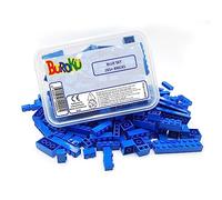 Blue Set - Pack de 165 Ladrillos de construcción Azules. Varios tamaños. Bricks de Juguete compatibles con Todas Las Marcas. Piezas Azules Grandes.