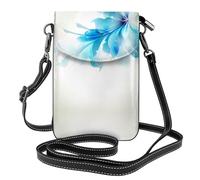 Blue Shades Flowers - Cartera pequeña cruzada para teléfono con tapa abatible, perfecta para ir de compras, viajes y uso diario.