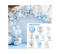 Blue Silver Gold Birthday Balloon Garland Arch Kit Wedding 1st Birthday Balloons Decoration Party Balloons 11