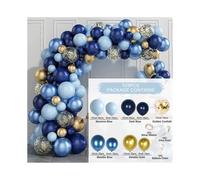 Blue Silver Gold Birthday Balloon Garland Arch Kit Wedding 1st Birthday Balloons Decoration Party Balloons 28