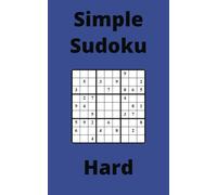 Blue Simple Sudoku Book, 9x9 Puzzles, 100 Pages, 5x8, Hard