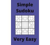 Blue Simple Sudoku Book, 9x9 Puzzles, 200 Pages, 5x8, Very Easy