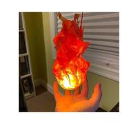(Blue)Simulation Floating Fireball Lamp Artificial Fire Flame With Clear Wearable High Quality
