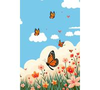 Blue Skies, Wildflowers & Butterflies Journal Notebook