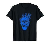 Blue Skull Gothic Dark Art Men - Rock Biker Gift Camiseta