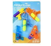 Blue Sky - 5 Pistolas de Agua - Juego al Aire Libre - 048155 - Multicolor - Plástico - 25 cm - Juguete para Niños - Juego de Playa - Piscina - A Partir de 3 años