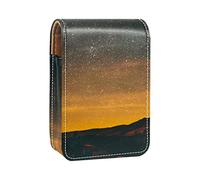 Blue Sky Beautiful Sunset Lip Gloss Holder Estuche portátil Mini Lipstick Storage Box Travel Lipstick Organizador Case con espejo para mujer, Varios colores, 9.5x2x7 cm/3.7x0.8x2.7 in