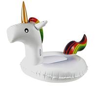 BLUE SKY - Boya Gigante Unicornio - Inflable - 069787 - Blanco - Vinilo - 240 cm x 145 cm - Juego al Aire Libre - Piscina - Montable - con Asa - XXL - A Partir de 14 años