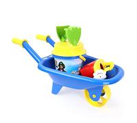 BLUE SKY - Carretilla con Accesorios - Juego de Playa - 045301 - Multicolor - Vehículo con Ruedas Libres - Plástico - Juguete para Niños - Juego al Aire Libre - Arena - 20 cm - A Partir de 18 Meses