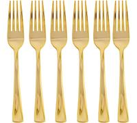 Blue Sky Dynasty Collection - Tenedores de plástico (40 unidades), color dorado