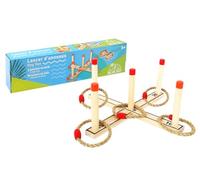 Blue Sky - Lanzamiento de Anillos - Juego al Aire Libre - 049064Z - Beige - De 2 a 6 Jugadores - Madera - 36 cm x 36 cm - Juego para Niños - Juego de Mesa - Juego de Habilidad - A Partir de 6 años