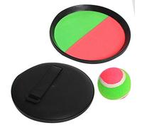 Blue Sky - Set de 2 Raquetas de Playa Catch Ball - Catch Ball - Juego de Raqueta - 040716A - Verde - Velcro - 18,5 cm x 18,5 cm - Juguete Niño Adulto - Juego al Aire Libre - A Partir de 3 años