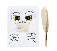 Blue Sky Studios Harry Potter Hedwig - Juego de cuaderno y bolígrafo de plumas, bloc de notas con temática de búho esponjoso, juego de regalo para los fans de Harry Potter