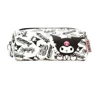 Blue Sky Studios HK Kuromi - Estuche para lápices con cremallera, organizador de almacenamiento de artículos de papelería de gran capacidad para suministros escolares (negro), Black