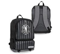 Blue Sky Studios Mochila de miércoles, bolsa grande para la escuela y viaje para niños, adolescentes y adultos, correas ajustables, mercancía con licencia de Wednesday - Nevermore, Multicolor,