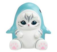 Blue Sky Studios Mofusand Mood Light - Lámpara de escritorio USB con 3 niveles de brillo - Lámpara de tiburón ballena gatito - Regalo oficial