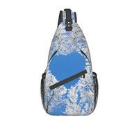 Blue Sky Winter Tree Blue Sky Winter Tree Sling Bag, Mochila de Hombro Paquete de Pecho Causal Crossbody Daypack para Mujeres Hombres Senderismo Viajes